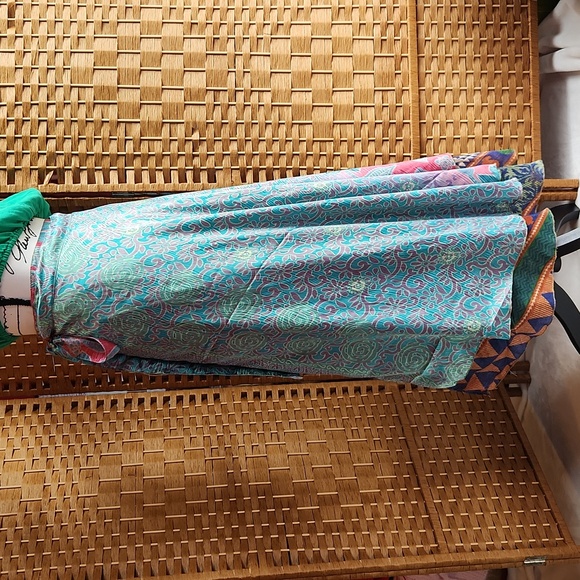 Women's Bright Summer Floral Beach Vacation, Maxi, Skirt Wrap *Only* - Picture 8 of 12